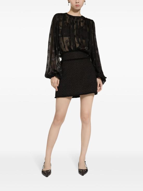 24FW 돌체앤가바나 숏 스커트 F4CR5TGDCLW BLACK - DOLCE & GABBANA