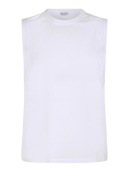 24FW 브루넬로 쿠치넬리 베이직 탱크탑 M0T1802B17C159 White