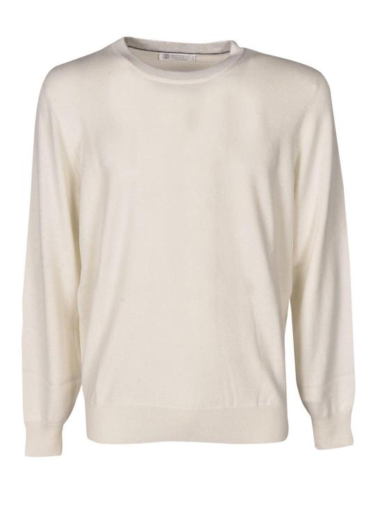 26FW 브루넬로 쿠치넬리 캐시미어 니트 M2200100CO312 White
