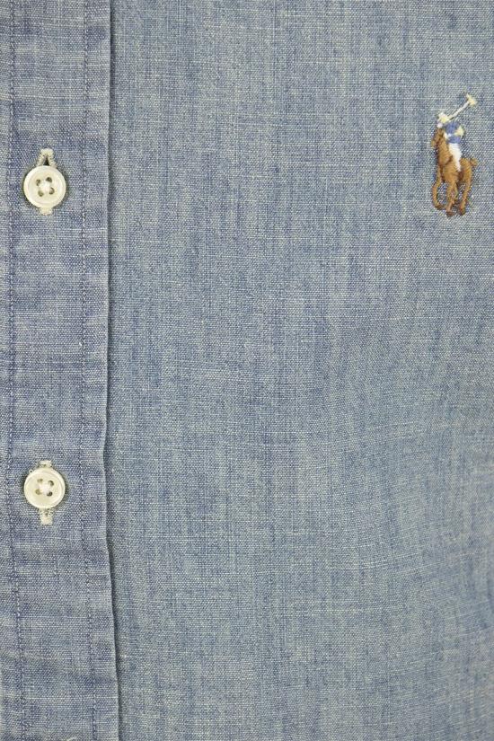 25FW 랄프 로렌 긴팔 셔츠 710548538001 Chambray Azzurro - RALPH LAUREN