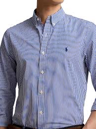 25FW 랄프 로렌 긴팔 셔츠 710928254008 Blue white bengal stripe Azzurro