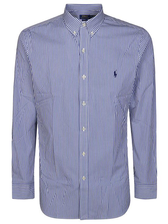  랄프 로렌 긴팔 셔츠 710928254008 Blue white bengal stripe Azzurro