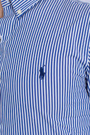 25FW 랄프 로렌 긴팔 셔츠 710928254008 Blue white bengal stripe Azzurro - RALPH LAUREN