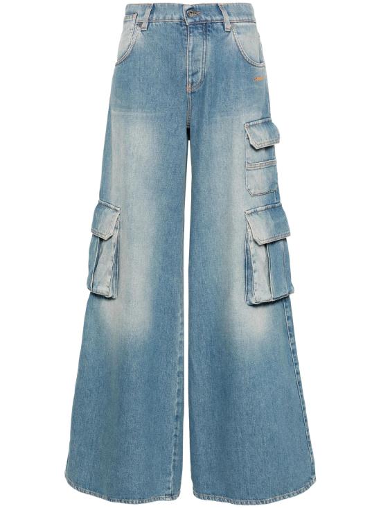 24FW 오프화이트 스트레이트 팬츠 OWYB019F24DEN002 4000 BLEACH