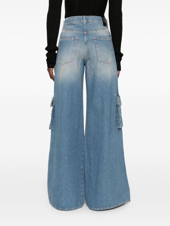 24FW 오프화이트 스트레이트 팬츠 OWYB019F24DEN002 4000 BLEACH - OFF WHITE