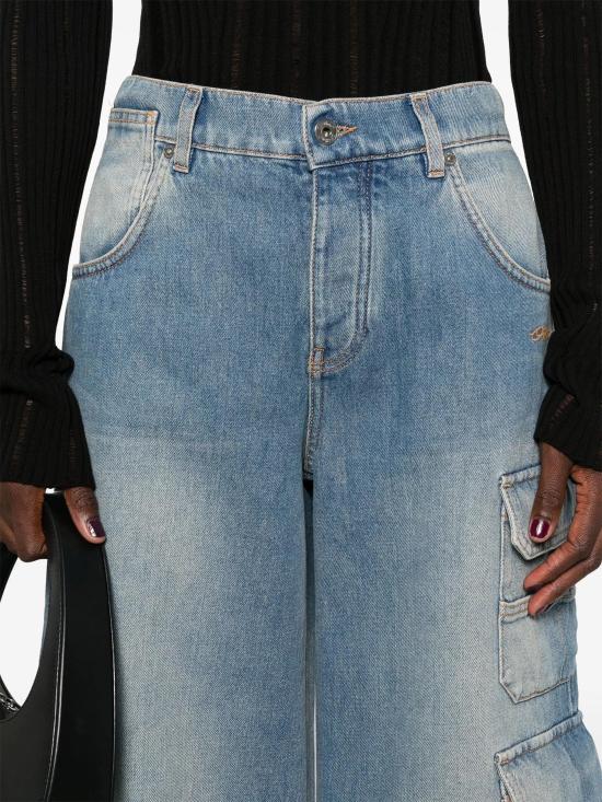 24FW 오프화이트 스트레이트 팬츠 OWYB019F24DEN002 4000 BLEACH - OFF WHITE