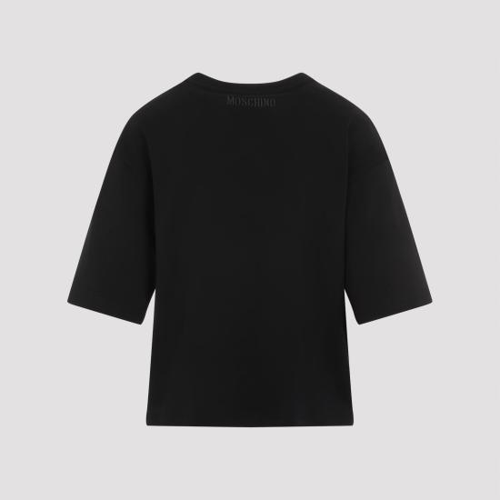 24FW 모스키노 반팔 티셔츠 242D0708 5442 3555 BLACK - MOSCHINO