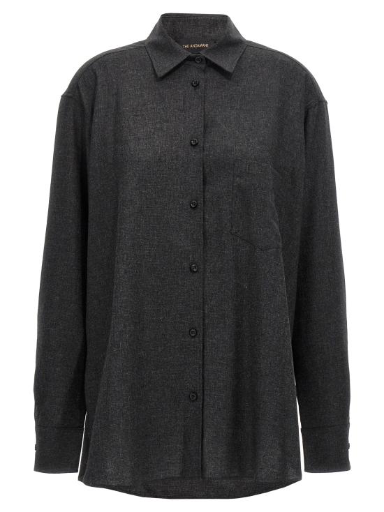  안다마네 블라우스 T160901BTNW045GREYMELANGE Gray