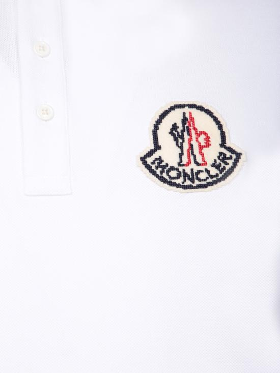 26SS 몽클레어 로고 패치 숏슬리브 폴로 셔츠 8A00005 89A16 00A White - MONCLER