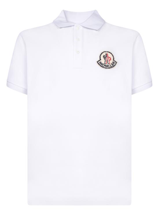 26SS 몽클레어 로고 패치 숏슬리브 폴로 셔츠 8A00005 89A16 00A White