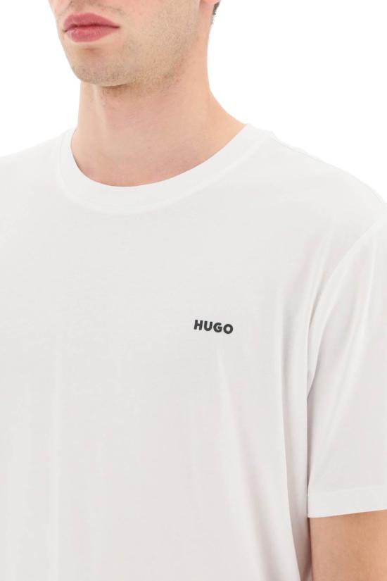  휴고보스 반팔 티셔츠 로고가 있는 오버사이즈 티셔츠 - HUGO BOSS