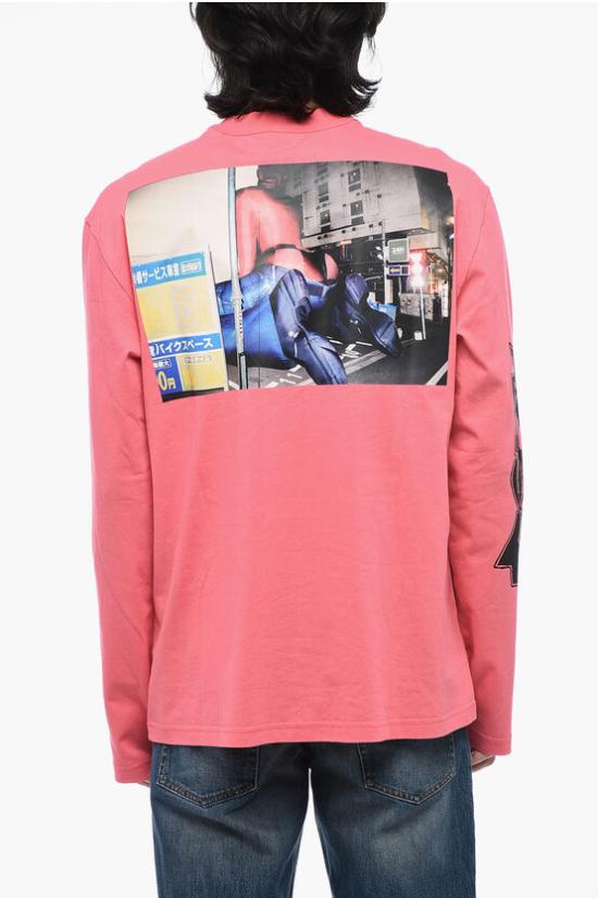  디젤 긴팔 티셔츠 A03590 0BEAF 3CX Pink - DIESEL