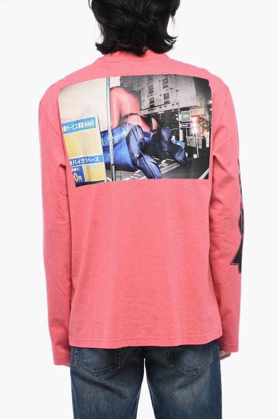  디젤 긴팔 티셔츠 A03590 0BEAF 3CX Pink - DIESEL