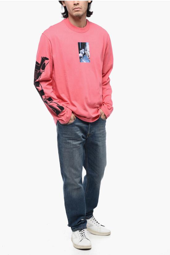  디젤 긴팔 티셔츠 A03590 0BEAF 3CX Pink - DIESEL