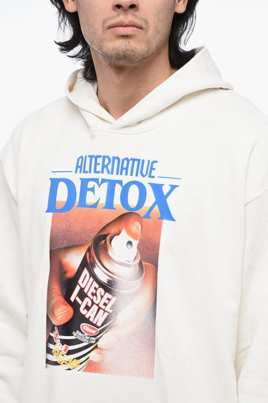  디젤 후드 티셔츠 A08642 0JFAV 141 White - DIESEL