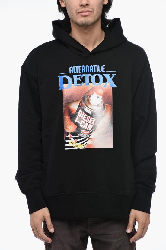  디젤 후드 티셔츠 A08642 0JFAV 9XX Black