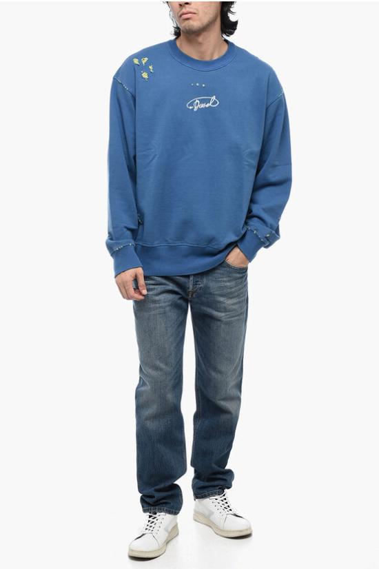  디젤 긴팔 티셔츠 A10464 0KHAQ 8EKA Blue - DIESEL