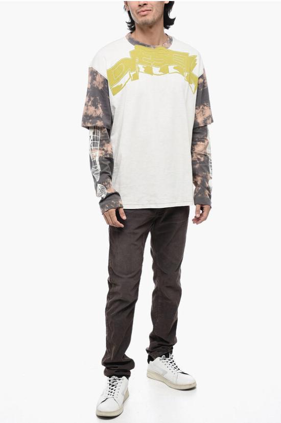  디젤 긴팔 티셔츠 A10478 0NIAB 141A Multicolor - DIESEL