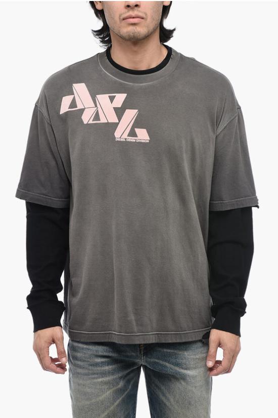  디젤 긴팔 티셔츠 A09903 0BKAZ 93RA Anthracite