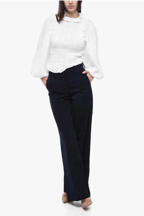  오프화이트 스트레이트 팬츠 OWCA174F23 FAB001 4747 Blue - OFF WHITE