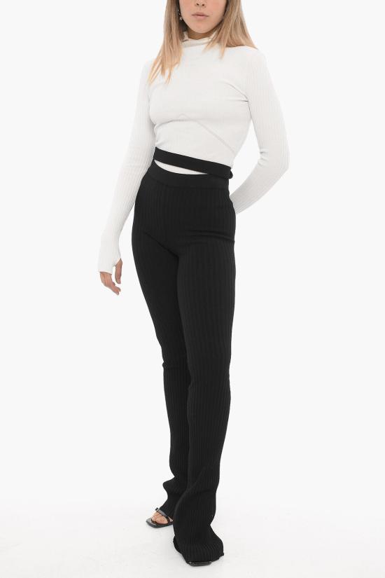  안드레아 아다모 스트레이트 팬츠 ADFW23PA06770473 0473 Black - ANDREA ADAMO