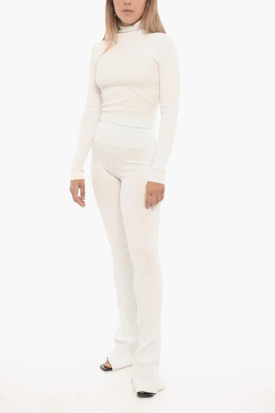  안드레아 아다모 스트레이트 팬츠 ADFW23PA06770473 0474 White - ANDREA ADAMO