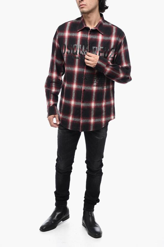  디스퀘어드2 긴팔 셔츠 S74DM0647 S54782 001F Red - DSQUARED2