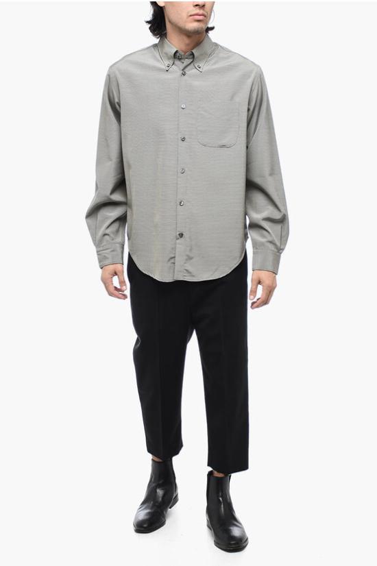  포스디자인스 긴팔 셔츠 S231320967 0690 Black White - 4SDESIGNS