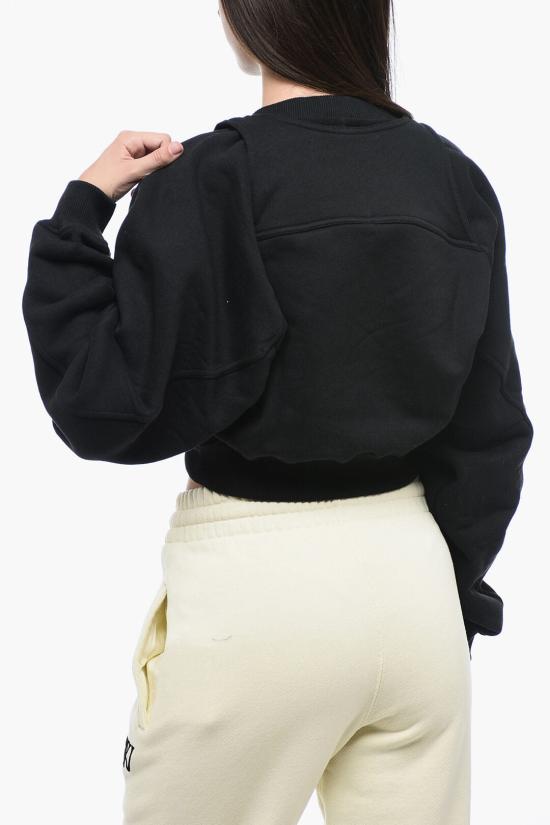  오프화이트 로고 자수 스웨트셔츠 OWBA071F23 JER001 1001 Black - OFF WHITE