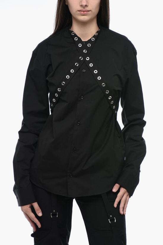  오프화이트 블라우스 OWGE019F23FAB0011000 Black