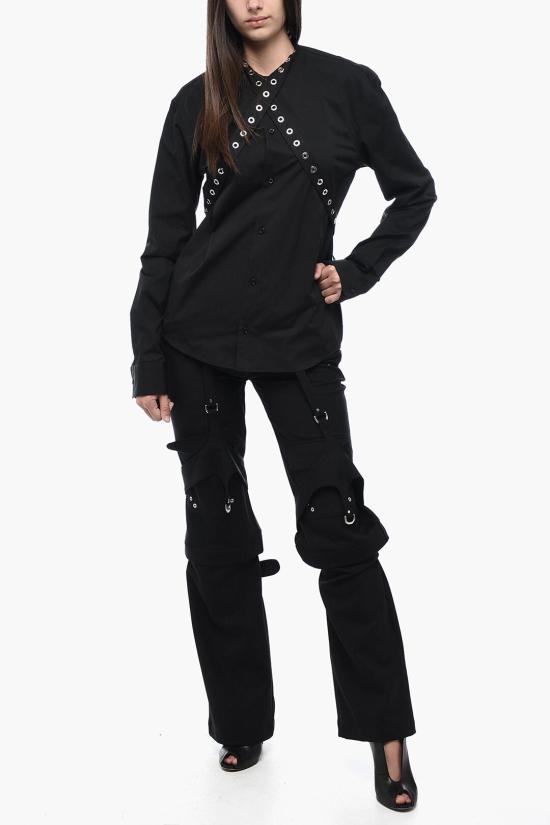  오프화이트 블라우스 OWGE019F23FAB0011000 Black - OFF WHITE