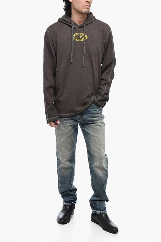  디젤 후드 티셔츠 A10423 0CKAA 9CMA Brown - DIESEL