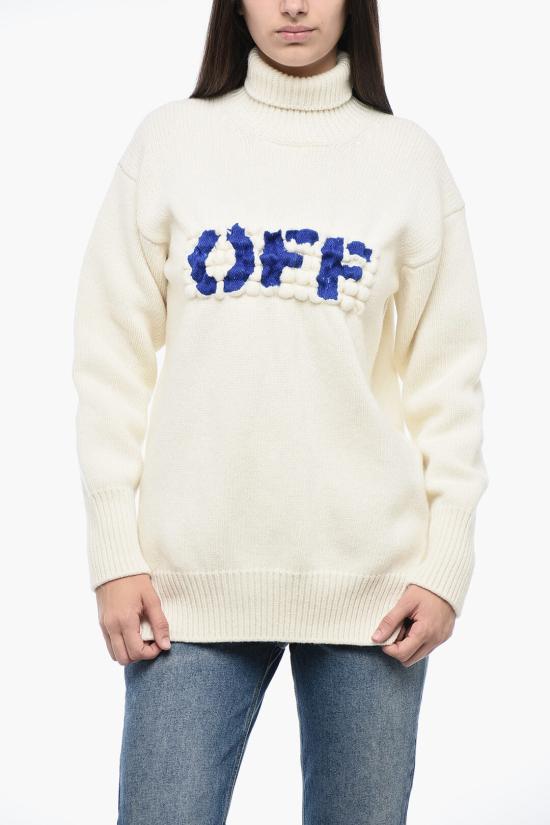  오프화이트 터틀넥 OWHF044F23KNI0010445 Beige