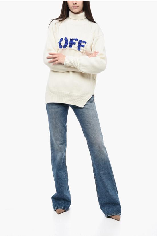  오프화이트 터틀넥 OWHF044F23KNI0010445 Beige - OFF WHITE