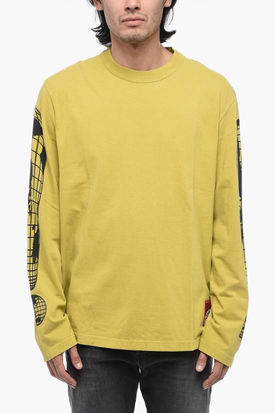  디젤 긴팔 티셔츠 A11072 0DNAW 5FY Yellow