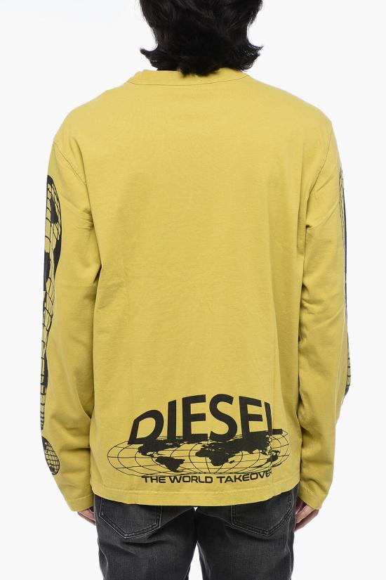  디젤 긴팔 티셔츠 A11072 0DNAW 5FY Yellow - DIESEL