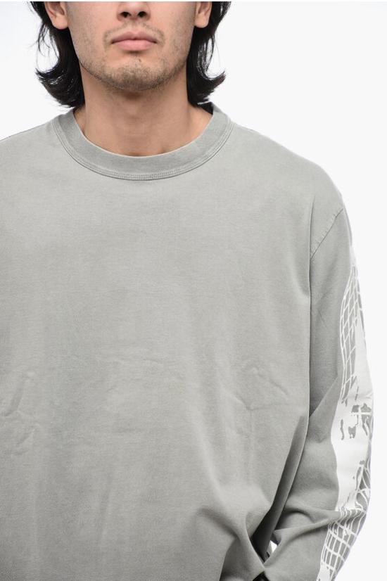  디젤 긴팔 티셔츠 A11072 0DNAW 9BX Gray - DIESEL