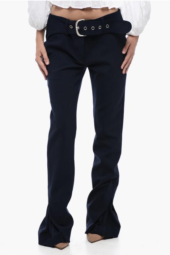  오프화이트 스트레이트 팬츠 OWCO010F23FAB0014700 Midnight blue