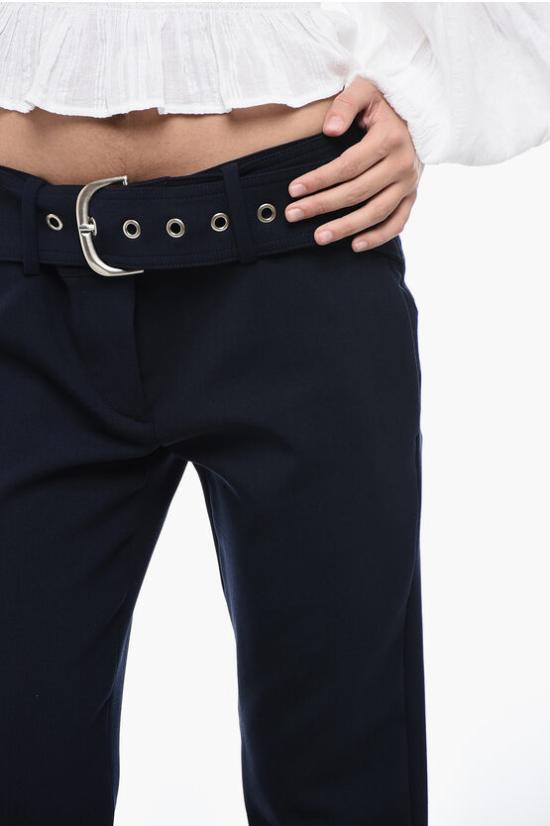  오프화이트 스트레이트 팬츠 OWCO010F23FAB0014700 Midnight blue - OFF WHITE