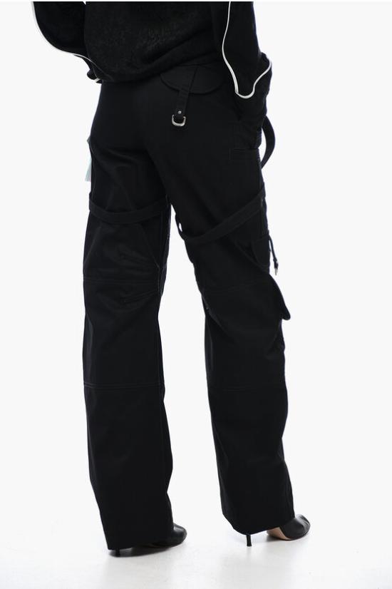  오프화이트 스트레이트 팬츠 OWCF019F23FAB0011000 Black - OFF WHITE