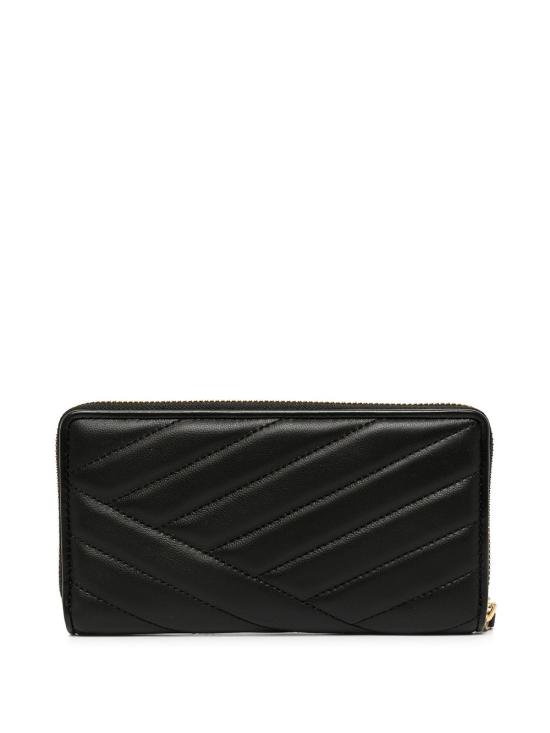 24FW 토리버치 키라 쉐브론 집 컨티넨탈 월렛 90348 001 Black - TORY BURCH
