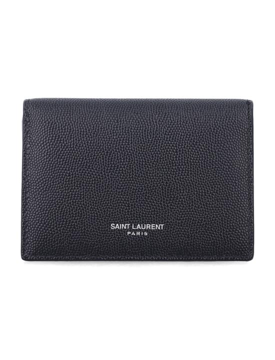 26FW 생로랑 그랑 드 뿌드르 텍스처 레더 클래식 파리 명함 케이스 469338BTY7N 1000 NERO - SAINT LAURENT
