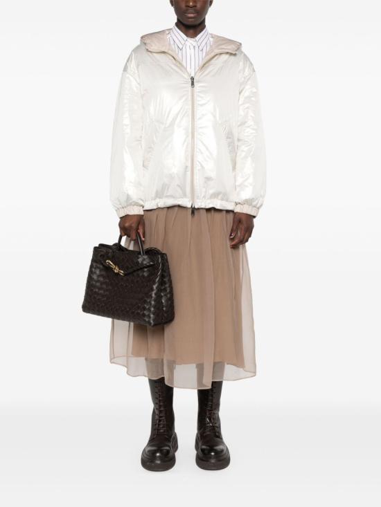 24FW 브루넬로 쿠치넬리 라미네이티드 리버서블 다운 자켓  ML1597861 C130 PLATINO - BRUNELLO CUCINELLI