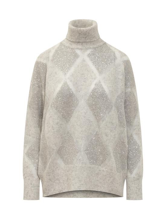 24FW 브루넬로 쿠치넬리 터틀넥 MCM518803 CXL37 GRIGIO PERLA QUARZO GHIAIA