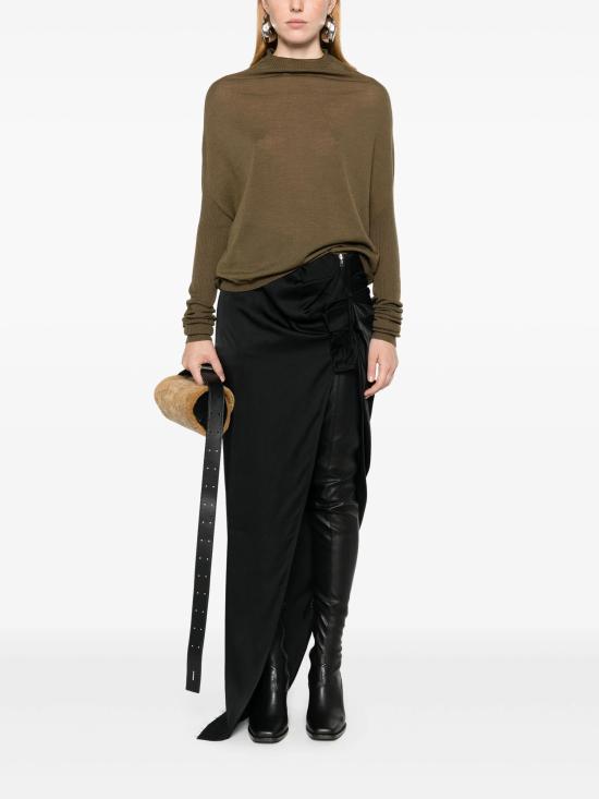  릭 오웬스 롱 스커트 RP02D3336SCH 09 BLACK - RICK OWENS