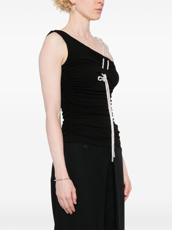 24FW 오프화이트 민소매 티셔츠 OWAD253F24JER001 1010 BLACK BLACK - OFF WHITE