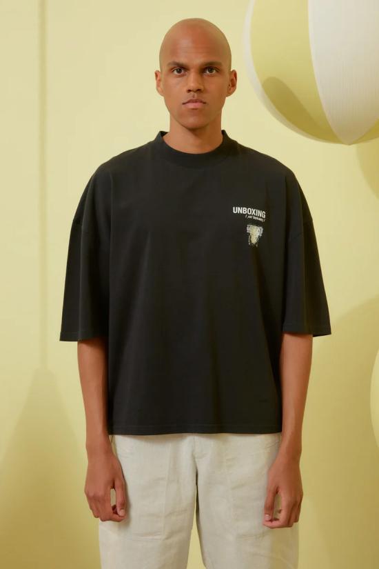  헨릭 빕스코브 반팔 티셔츠 SS24STUD M802 999 Black - HENRIK VIBSKOV