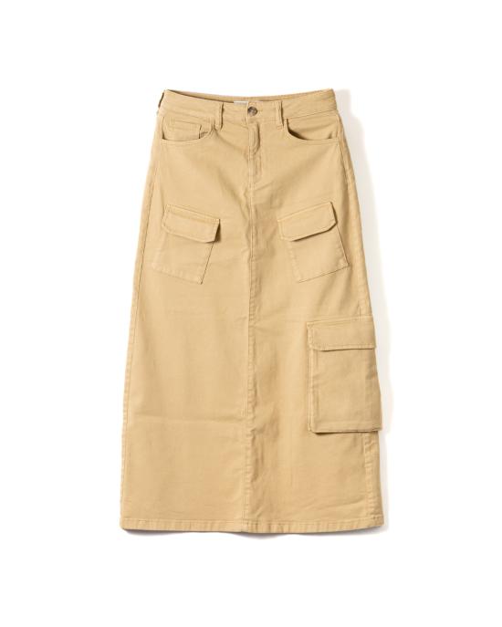  아이비 코펜하겐 미디 스커트 I234847 KHAKI TWILL