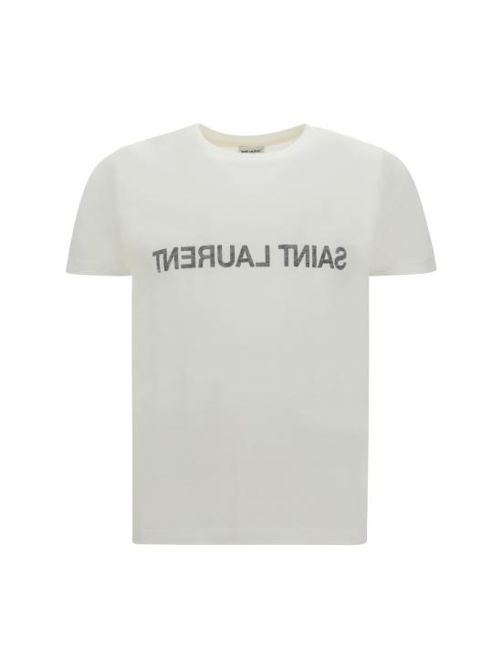 25SS 생로랑 반팔 티셔츠 663278Y37AW 9744 WHITE