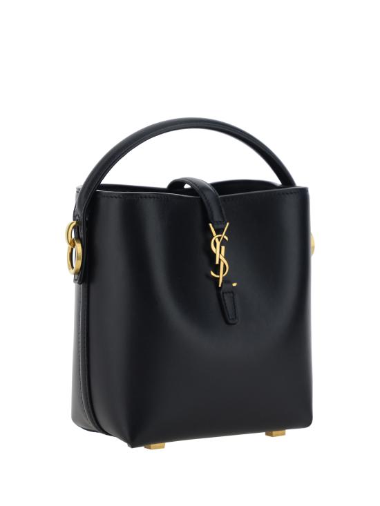 26FW 생로랑 르 37 미니 샤이니 레더 버킷백 7658702R20W 1000 BLACK - SAINT LAURENT